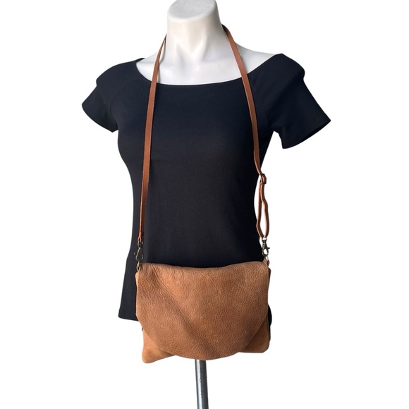 Rossymina Soft Tan Leather Flap Bag - Picture 3 of 16